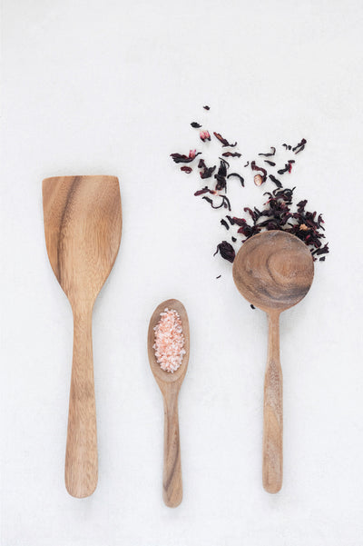 Hand-Carved Acacia Wood Spatula