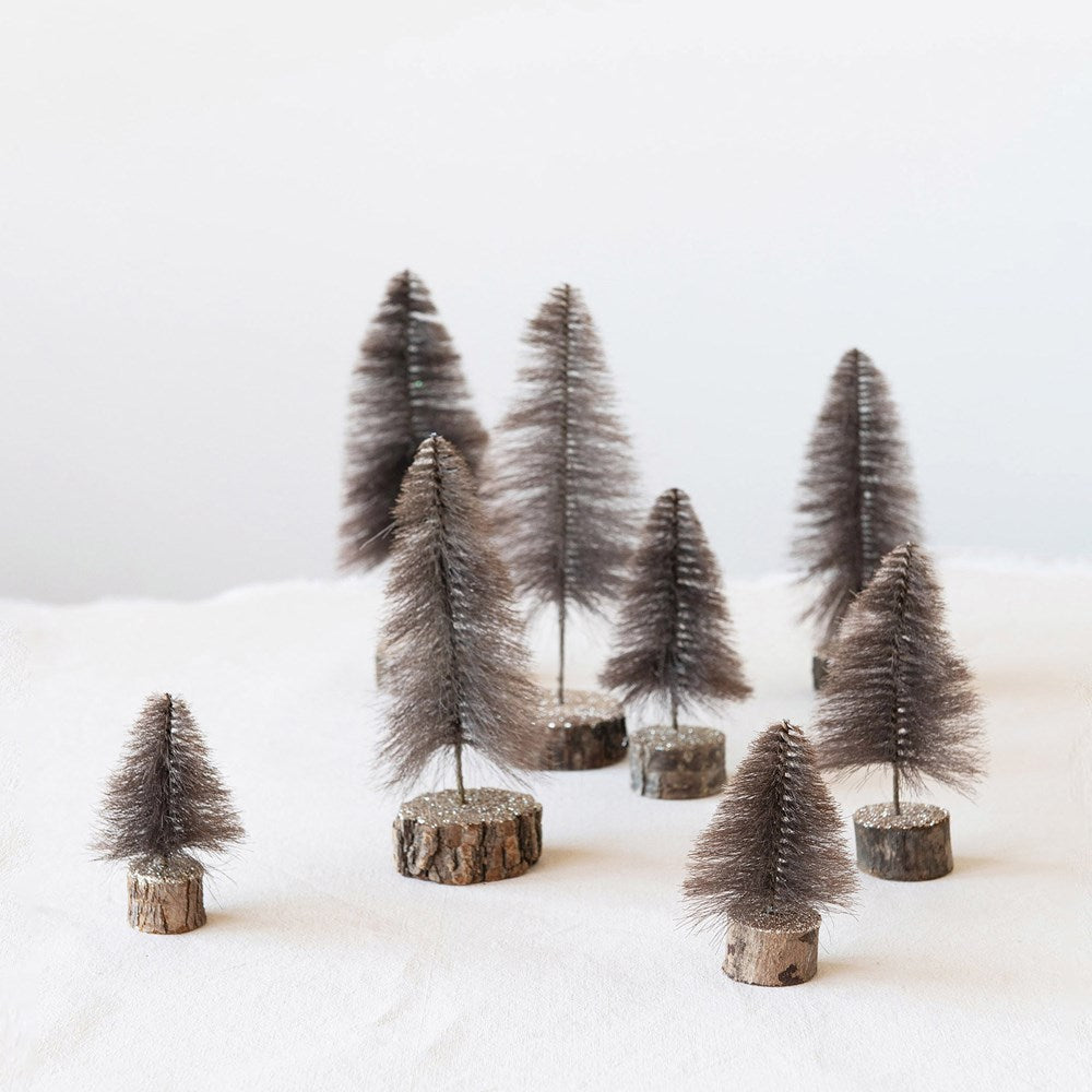 Brown Fabric String Tree Set