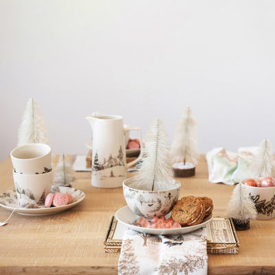 Cream Fabric String Tree Set